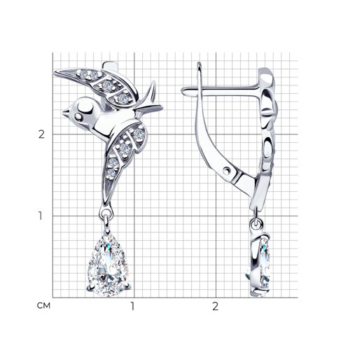 Серьги из серебра 94023370
