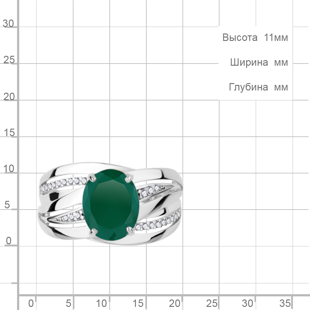 Кольцо из серебра 6579209А