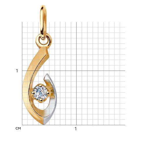Подвеска из золота 585 пробы 1030004 с бриллиантом