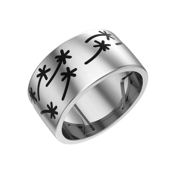 Кольцо из родированого серебра 925 пробы 0101598-00875 с эмалью
