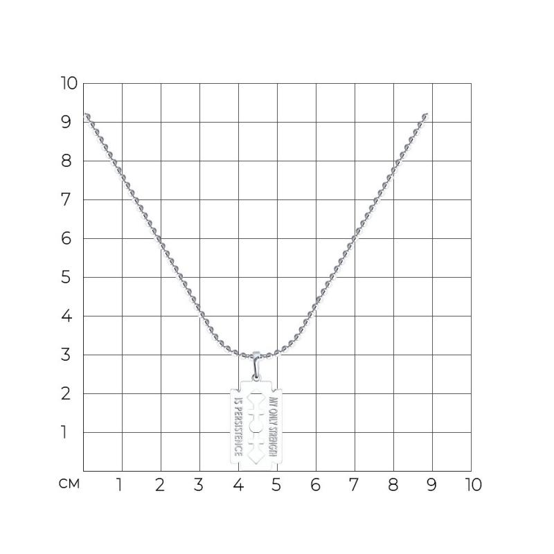 Колье из родированого серебра 925 пробы 94070445
