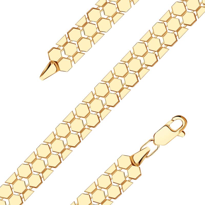 Браслет из красного золота 585 пробы бр244-01