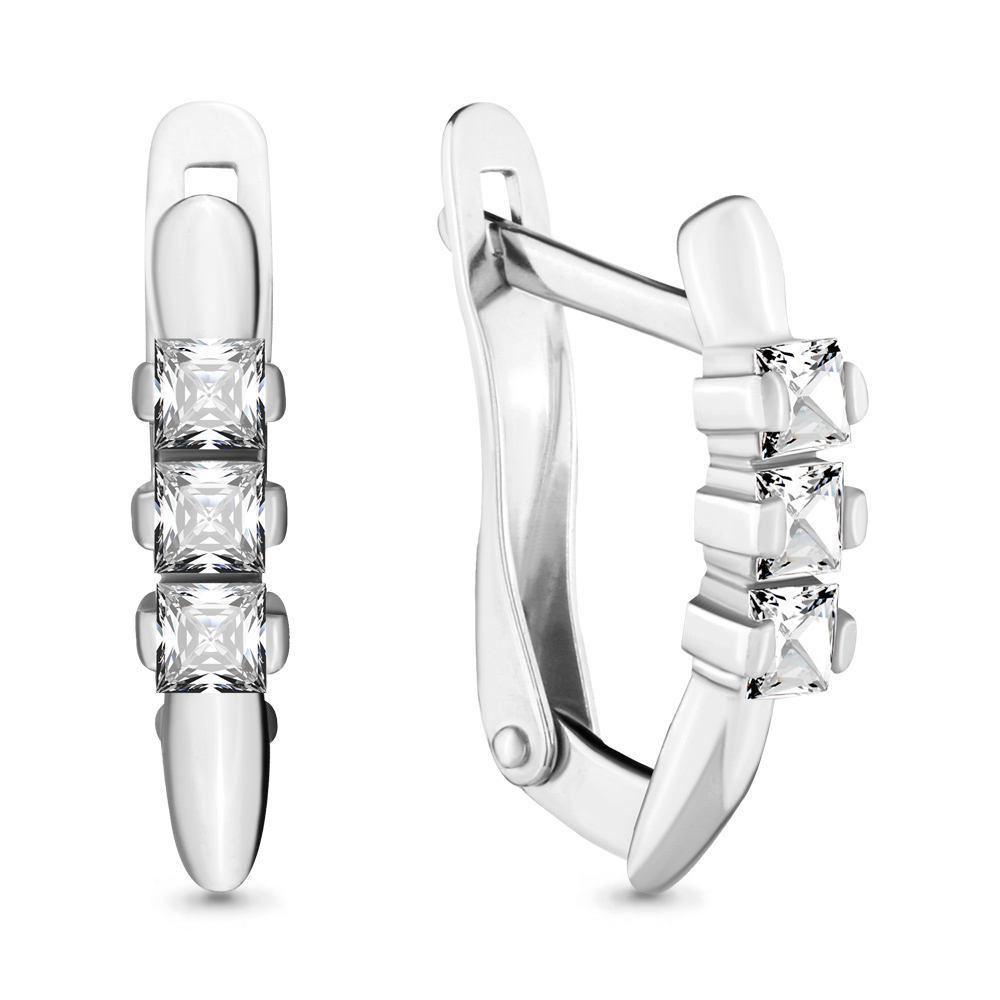 Серьги из золота 46389    Белый