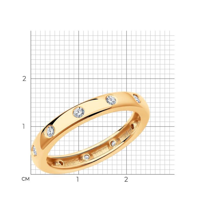 Кольцо из позолоченого серебра 925 пробы 93010726