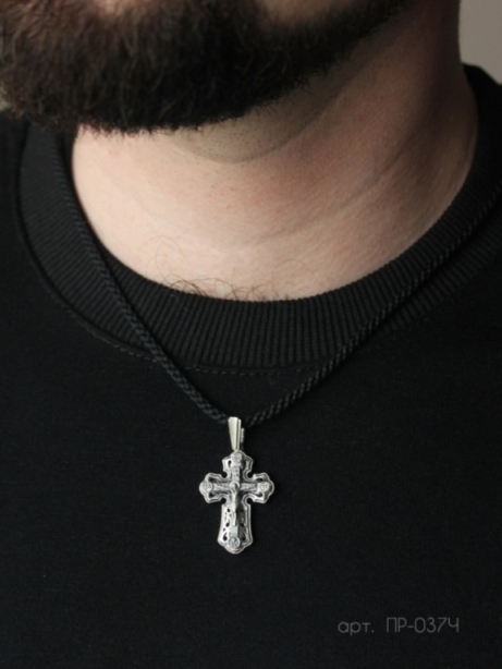 Крест из черненого серебра 925 пробы ПР-037Ч