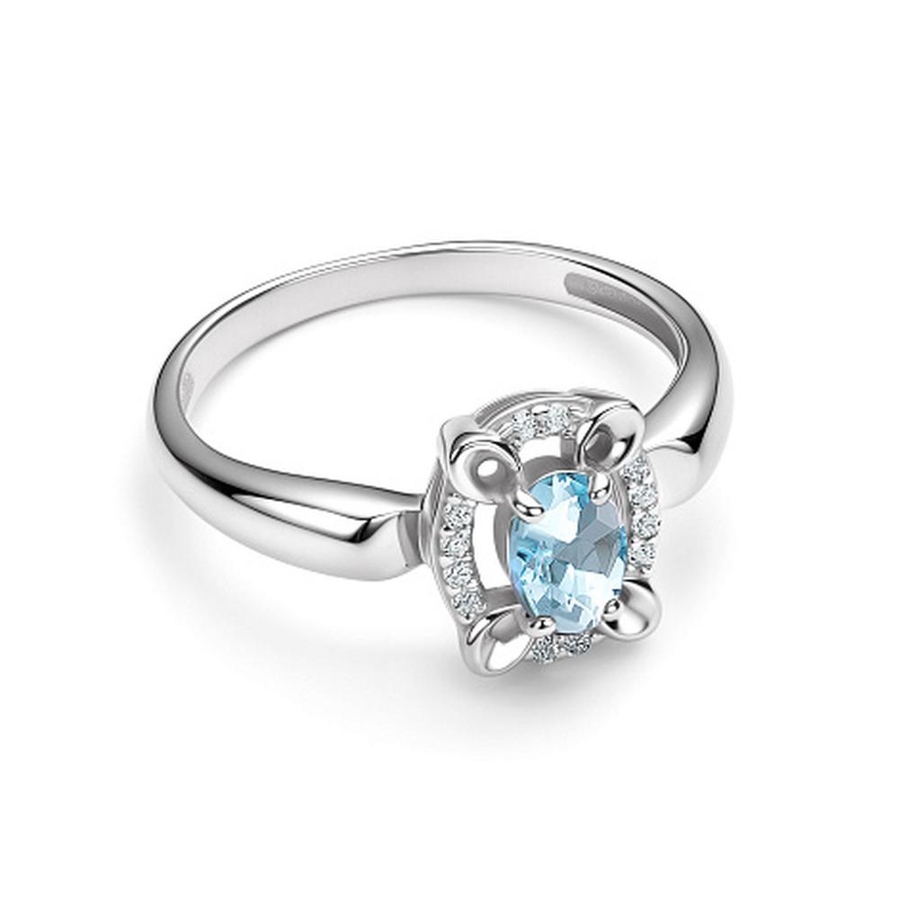 Кольцо из родированого серебра 925 пробы 01-4292/00ТБ-00