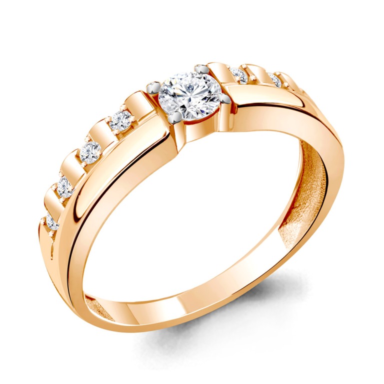 Кольцо из красного золота 585 пробы 68862А