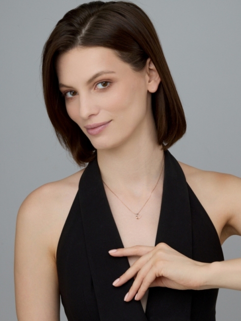 Подвеска из красного золота 585 пробы 3333-100 с бриллиантом