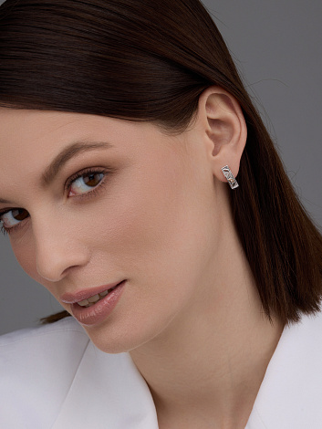 Серьги из серебра 02-4226/000Б-00