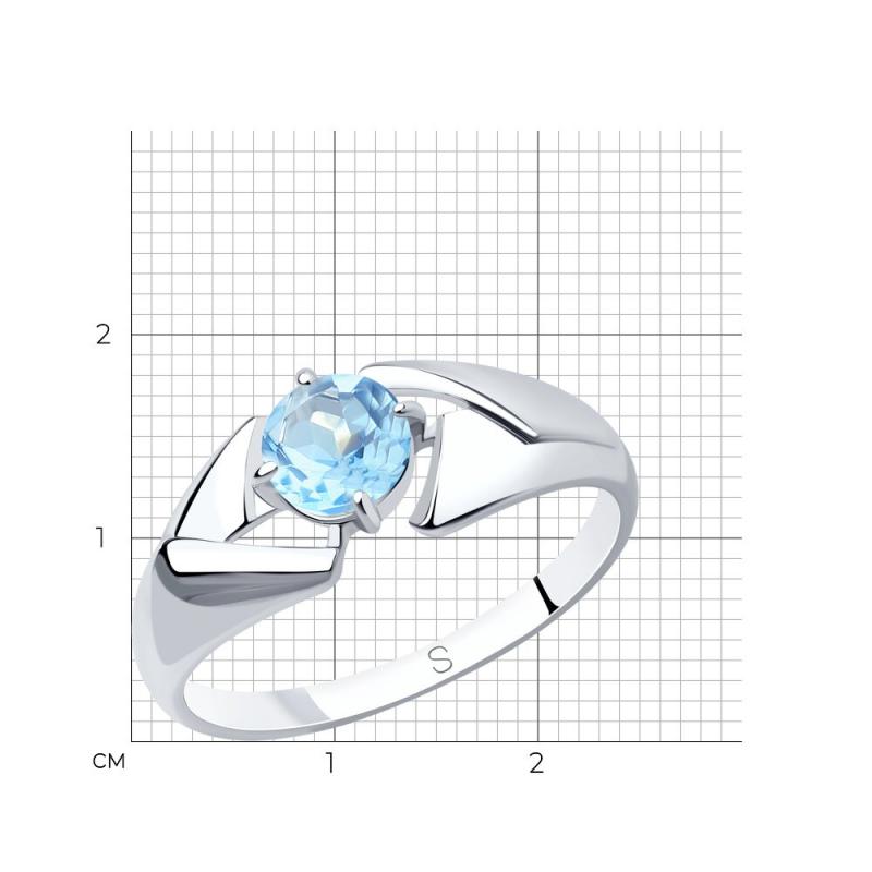Кольцо из родированого серебра 925 пробы 92011602