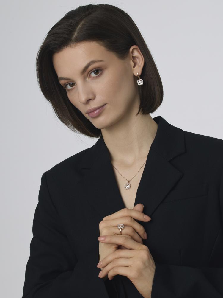 Подвеска из красного золота 585 пробы 34325-100 с бриллиантом