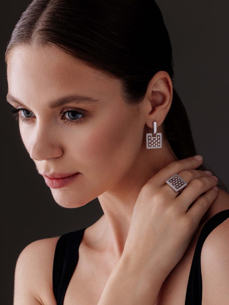 Серьги из серебра 02-3944/00КЦ-00