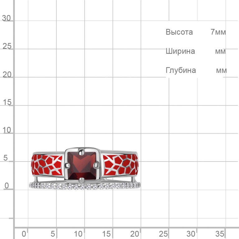 Кольцо из серебра 6565703А