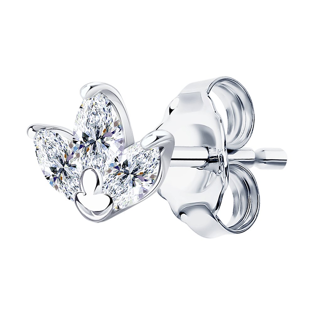 Пусета из родированого серебра 925 пробы 94170128