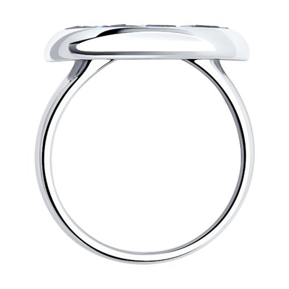 Кольцо из родированого серебра 925 пробы 94012430