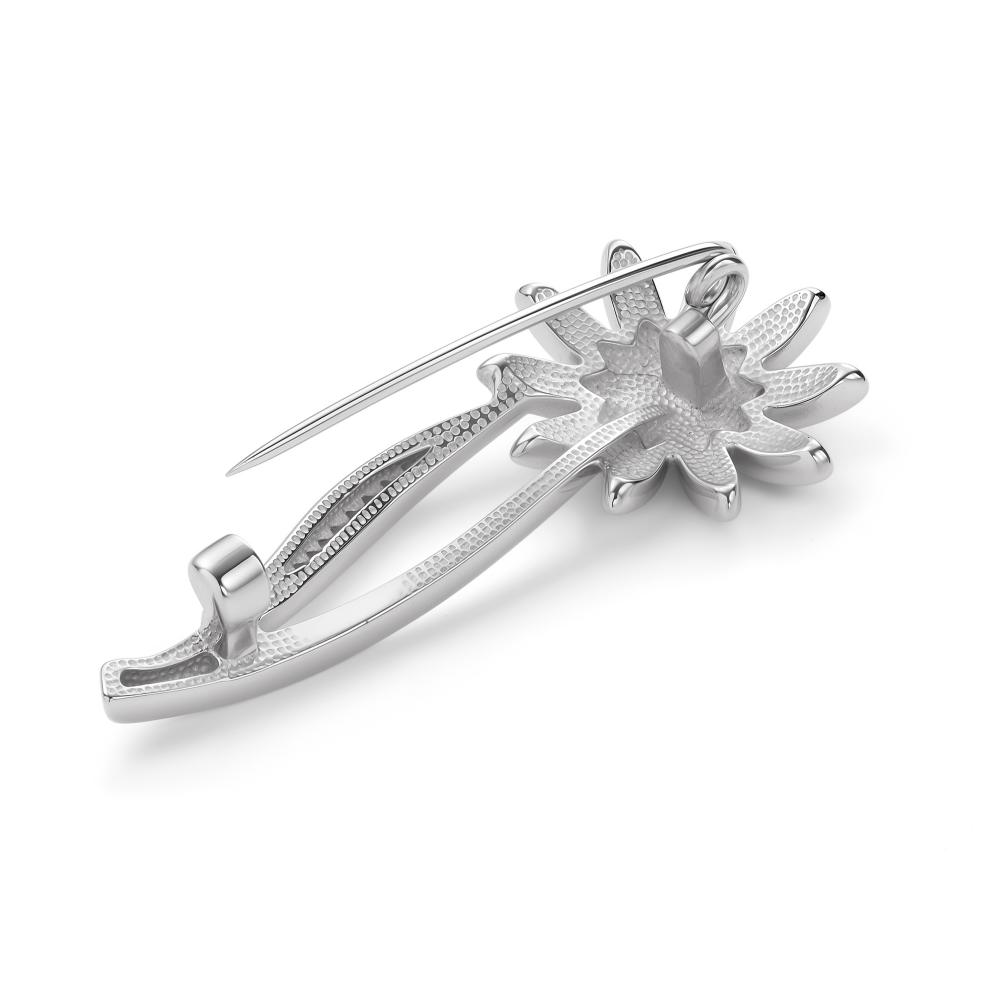 Брошь из родированого серебра 925 пробы 04-4053/00КЦ-00