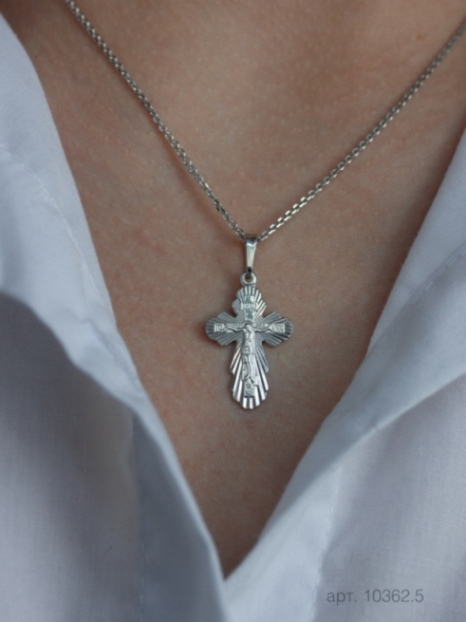 Крест из серебра 925 пробы 10362  Родирование