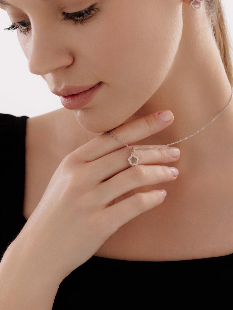 Подвеска из родированого серебра 925 пробы 03-4067/00КЦ-00