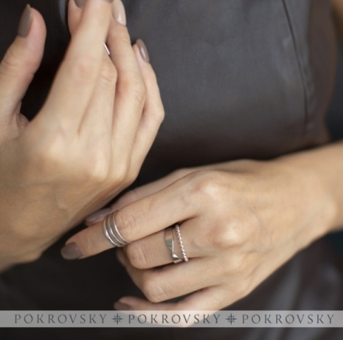 Кольцо из родированого серебра 925 пробы 0101547-00245