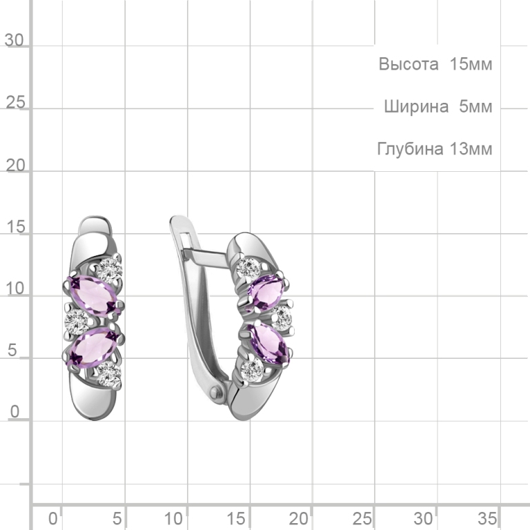 Серьги из серебра 4926804А