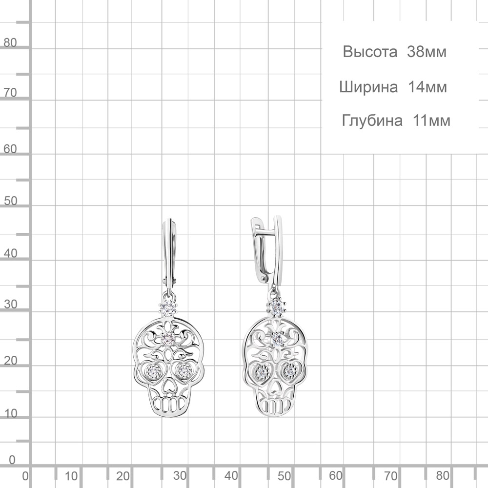 Серьги из серебра 48737А