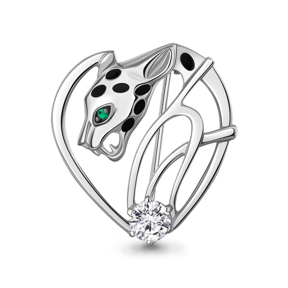 Брошь из родированого серебра 925 пробы 77479АГ