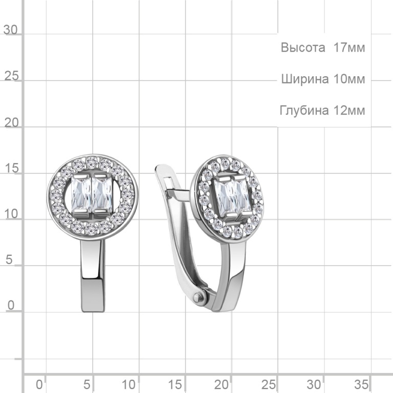Серьги из серебра 49901А