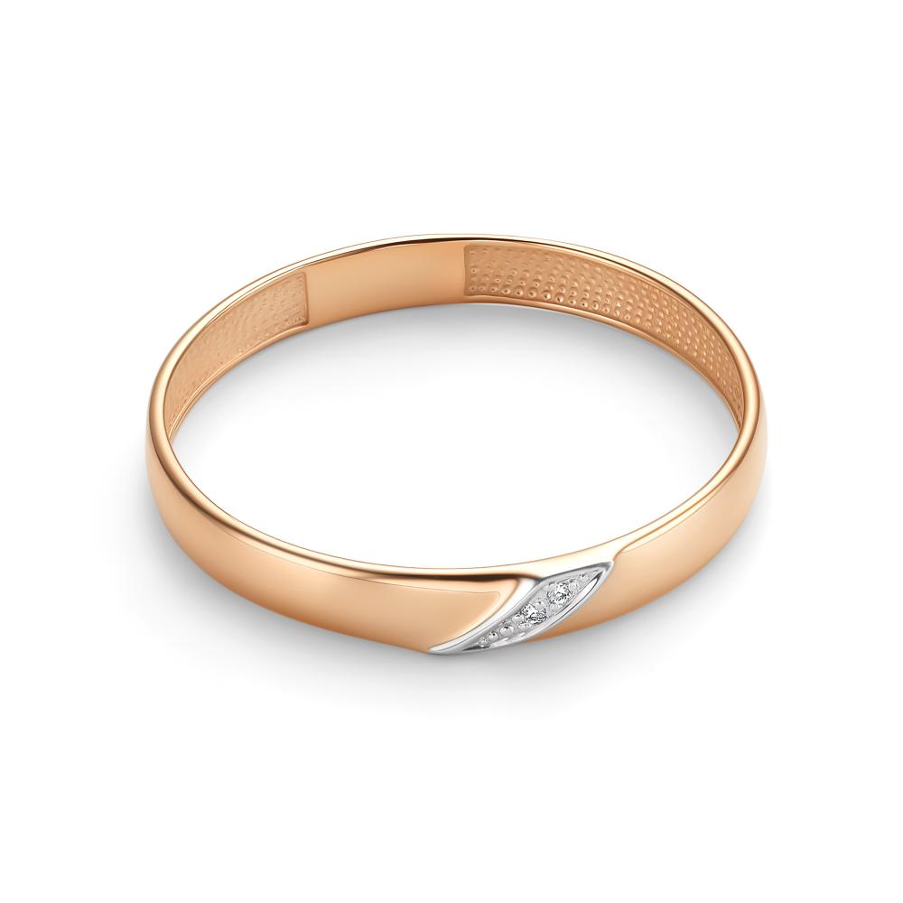 Кольцо из красного золота 585 пробы 16403-100 с бриллиантами