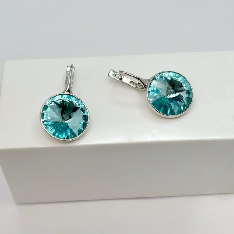 Серьги из родированого серебра 925 пробы с3.67.02.201