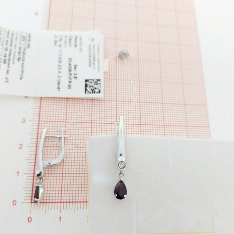 Серьги из серебра 02-4036/БРГР-00