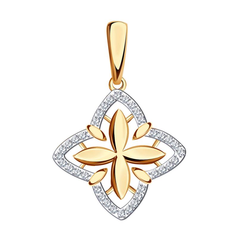 Подвеска из красного золота 585 пробы п1287-01