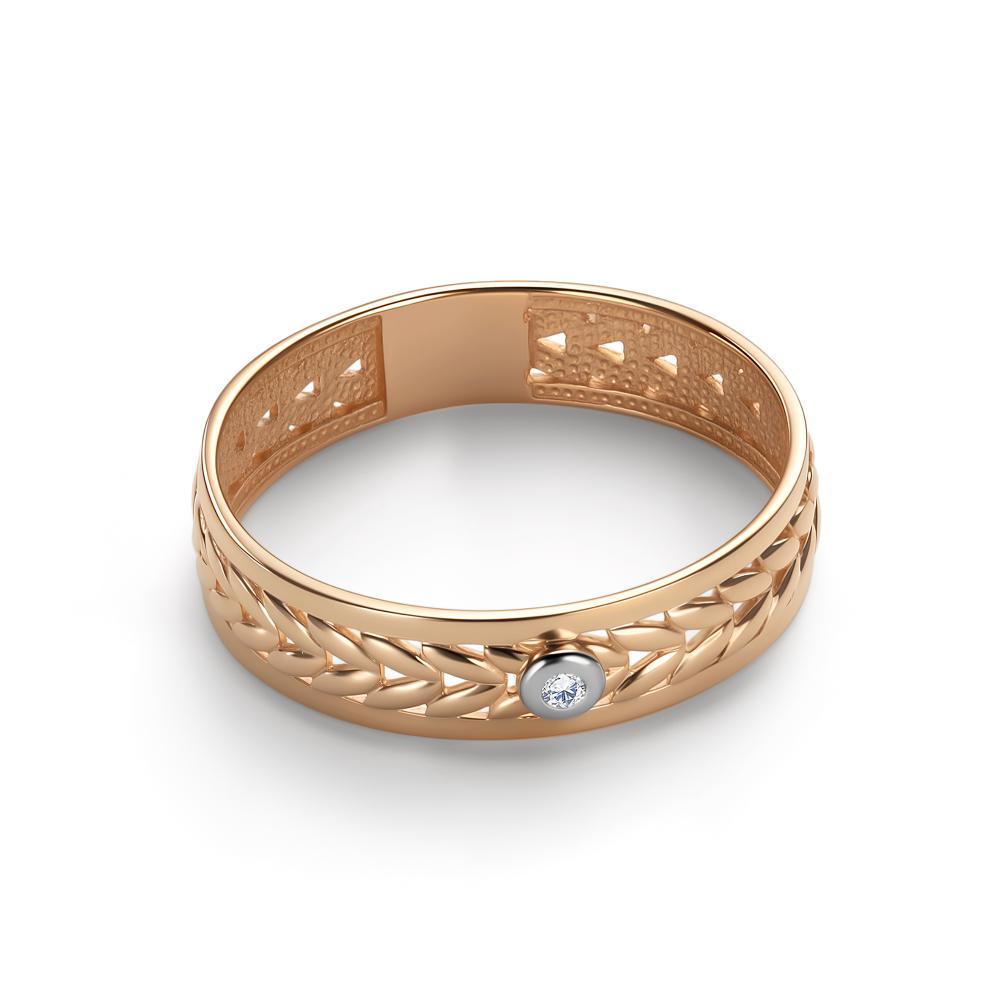 Кольцо из красного золота 585 пробы 14459-100 с бриллиантами