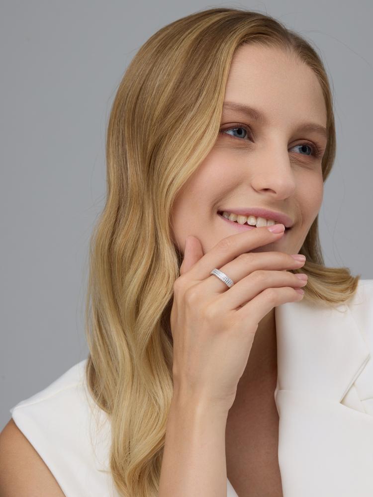 Кольцо из серебра 01-4613/00КЦ-00