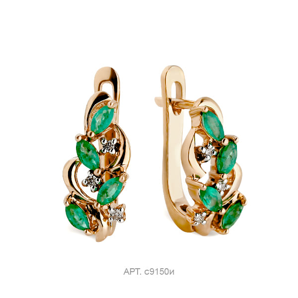 Серьги из золота с9150и