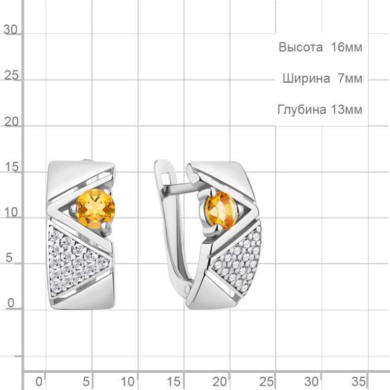 Серьги из серебра 4797106А