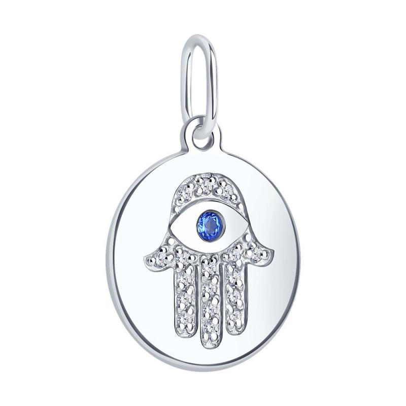 Подвеска из родированого серебра 925 пробы 94032611