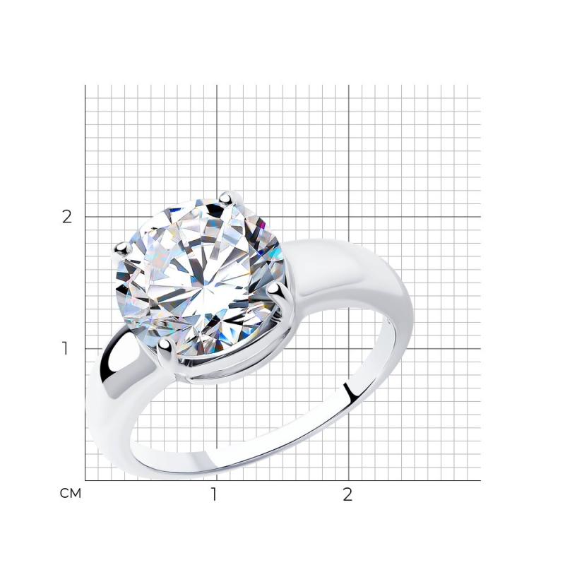 Кольцо из родированого серебра 925 пробы 94012073