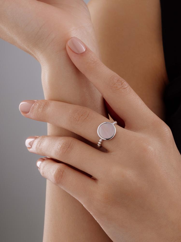 Кольцо из родированого серебра 925 пробы 01-4257/00ПР-00