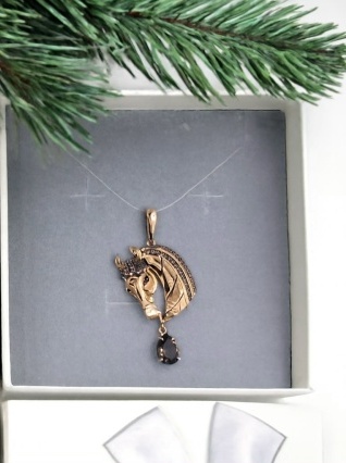 Подвеска из красного золота 585 пробы п1334-4-01