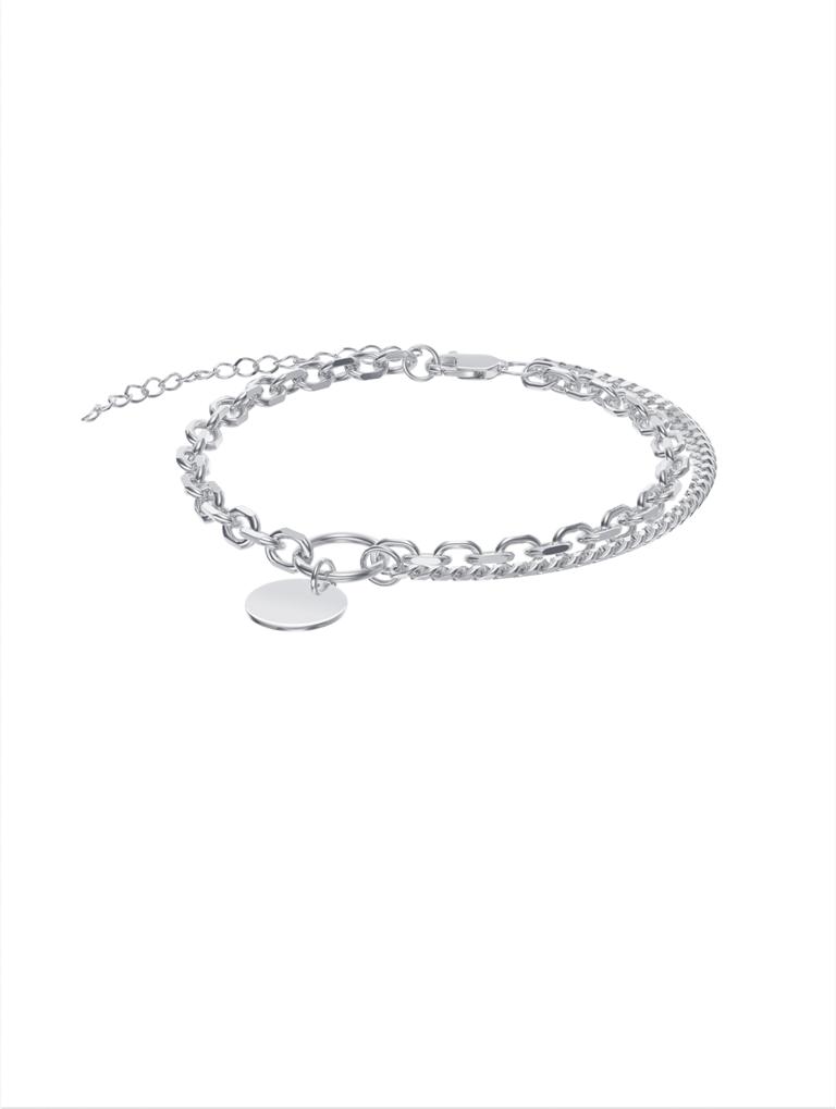 Браслет из родированого серебра 925 пробы НБ22-1751-3 д. 1,2  , плетение: ролло + гурмета