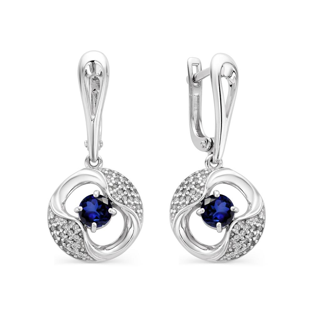 Серьги из серебра 02-0770/0ГТС-00