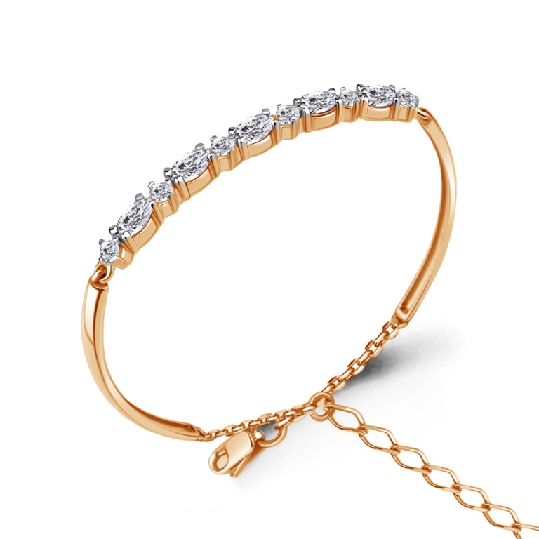 Браслет из красного золота 585 пробы 74639А