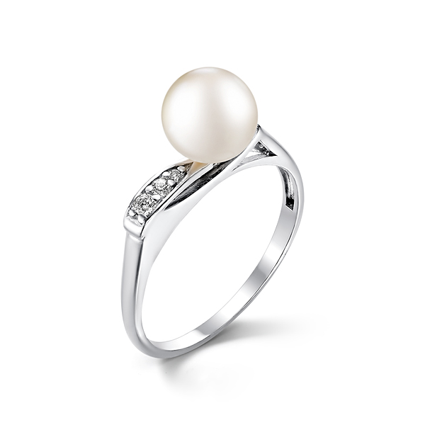 Кольцо из родированого серебра 925 пробы 27625S1