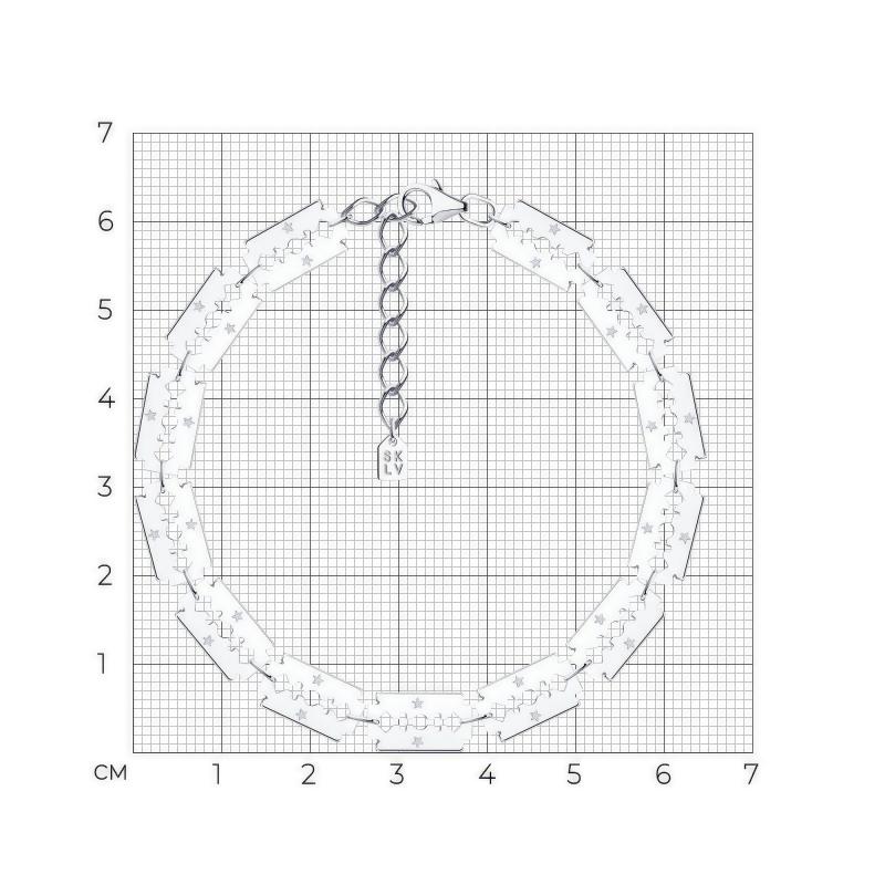 Браслет из родированого серебра 925 пробы 94050758