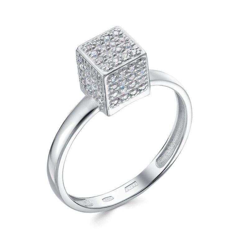 Кольцо из родированого серебра 925 пробы 3101018537