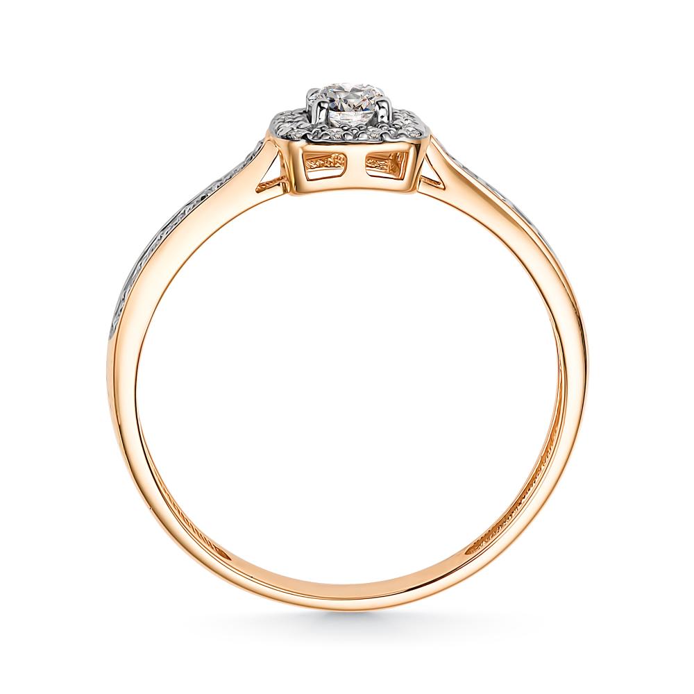 Кольцо из красного золота 585 пробы 15677-100 с бриллиантом