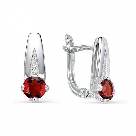 Серьги из серебра 02-0327/00ГР-00