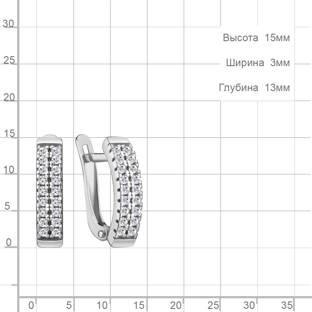 Серьги из серебра 49080А