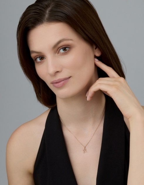 Подвеска из красного золота 585 пробы 34197-100 с бриллиантом