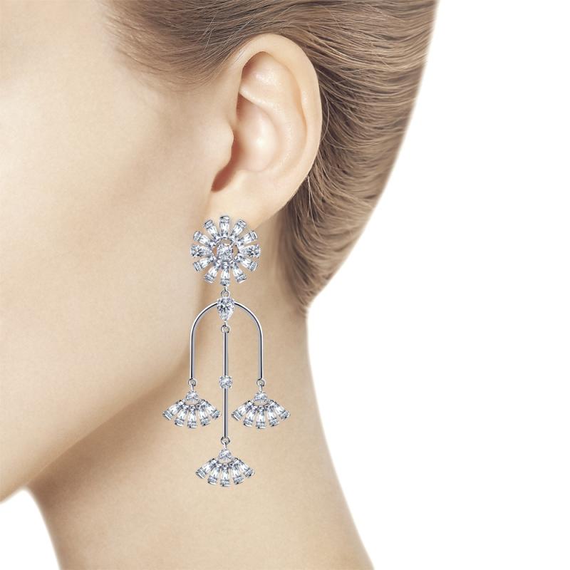 Серьги из родированого серебра 925 пробы 94023714